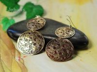 sell fashion charm hoop slip Tibet Silver Coral earrings323