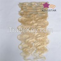 Sell indian remy hair clip on hair extension
