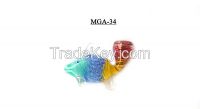 Fish shape glass smoking pipe Inside work