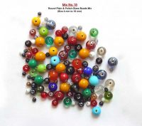 Colorful plain round glass beads