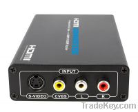 RCA Composite and S-video to HDMI Converter upscale to 1080P