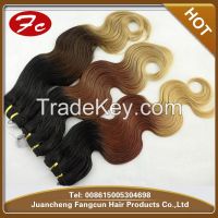 sell ombre indian body wave remy hair weft extensions