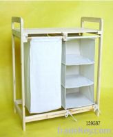 Sell Wooden structure with 3 shelves and a bag