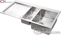 Sell BT100DP R10 Angle Double Bowl Kitchen Sink With Drainboard