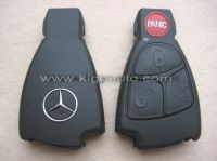 Mercedes 3button panic smart key case black