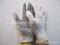 Sell Knitted with black PVC glove-DKP112