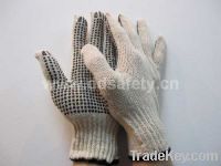Sell Knitted with black PVC glove-DKP107