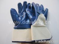 Sell Cotton with blue nitrile glove-DCN309