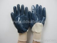 Sell Cotton with blue nitrile glove-DCN306