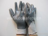 Sell Grey nylon with grey nitrile glove-DNN441
