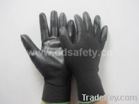 Sell Black nylon with black PU glove-DPU117