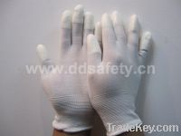 Sell White nylon with white PU glove-DPU101