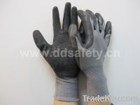Sell Grey nylon with black latex glove-DNL108