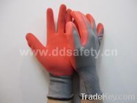 Sell Grey nylon with red latex glove-DNL211
