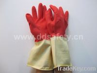 Sell Red&yellow latex glove-DHL213
