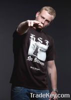 MENS BROWN "NO BURNERS" ANTI GUN TEE