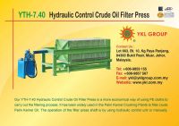 YTH-7.40 Hydraulic Control Crude Oil Filter Press