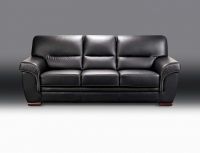 Sell black leather sofa