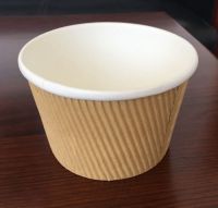 Ripple paper cup carryout takeaway corrugate Double Walled Paper Coffee Cup