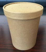 32OZ Disposable kraft Paper Cup Pasta Deli Soup Ice Cream Tub Bowl w/o lid