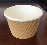 Servering hot drink cup ripple Double Walled Paper Cup/tub