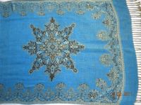 Sell elegant lady pashmina shawl with jacquard design-BJH