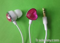 Sell crystal earphone heart shape headphone headset
