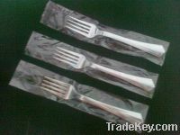 disposable silver wrapped fork