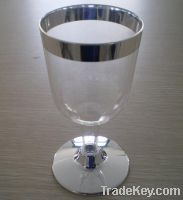 Plastic Goblet with Silver Rim