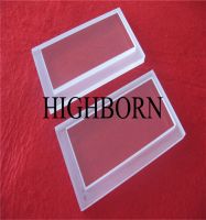 Square clear quartz glass plate with step