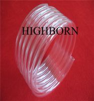 Polishing clear helical quartz tube for heater