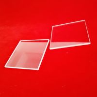 clear transparent thin wall thickness fused quartz glass plate