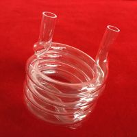 fire polishing transparent helical quartz glass tube for plastic forming machine