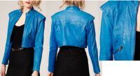 Sell Cropped leather jacket with shoulder detail