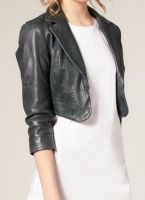 Sell Cropped leather blazer