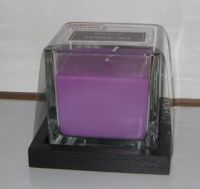 square glass jar candle
