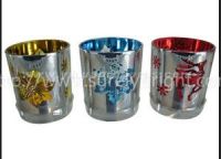 painted glass jar candle sets
