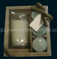 glass jar candle with gift sets
