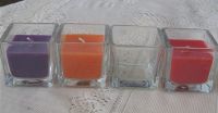 clear glass cup candle