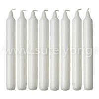 20cm 8h white taper candles