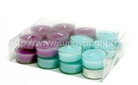 plastic cup colorful tealight candle