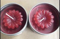 flower tin candle