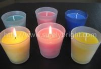 colorful glass jar candle sets