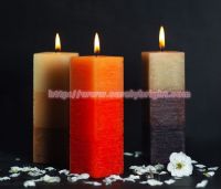 aquare color pillar candles