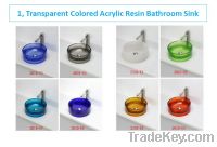 Sell -bathroom sinks with transparent acrylic resin