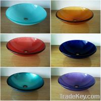 Sell -15mm glass sinks with transparent coating