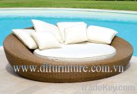 Sell poly rattan sunbed