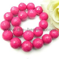 Dyeing Colorful 16/18/20mm Jade Faceted Round Jewelry Beads