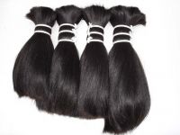 Double drawn Brazilian virgin remy human hair bulk