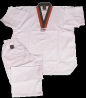 TAEKWONDO UNIFORM JACKET WITH RED+BLACK COLLAR